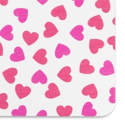 Pink Hearts White Stone Non Slip Bath Mat
