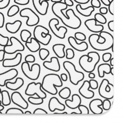 Leopard Outlines White Stone Non Slip Bath Mat