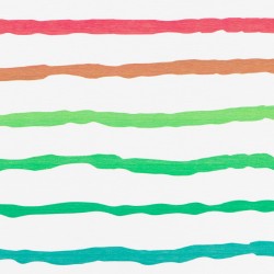 Rainbow Lines White Stone Non Slip Bath Mat