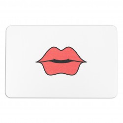 Lips White Stone Non Slip Bath Mat