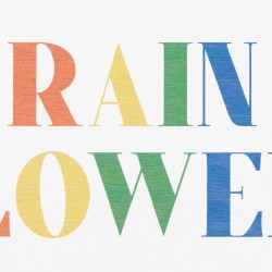 No Rain No Flowers White Stone Non Slip Bath Mat