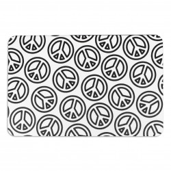 Peace White Stone Non Slip Bath Mat