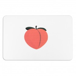 Peach White Stone Non Slip Bath Mat
