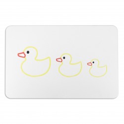 Rubber Duck Family White Stone Non Slip Bath Mat