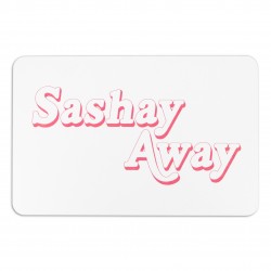 Sashay Away White Stone Non Slip Bath Mat