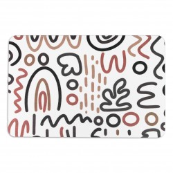 Scandi Pattern White Stone Non Slip Bath Mat