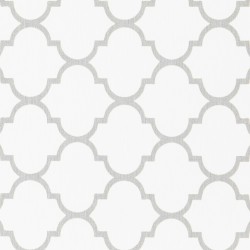 Grey Trellis White Stone Non Slip Bath Mat