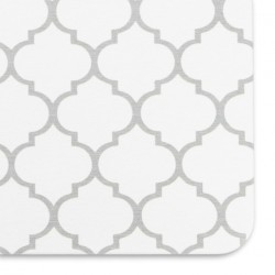 Grey Trellis White Stone Non Slip Bath Mat