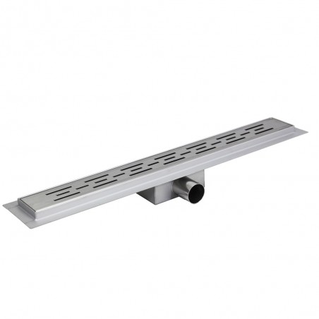 Dot/Dash Design Rectangular Stainless Steel Wet Room Drains