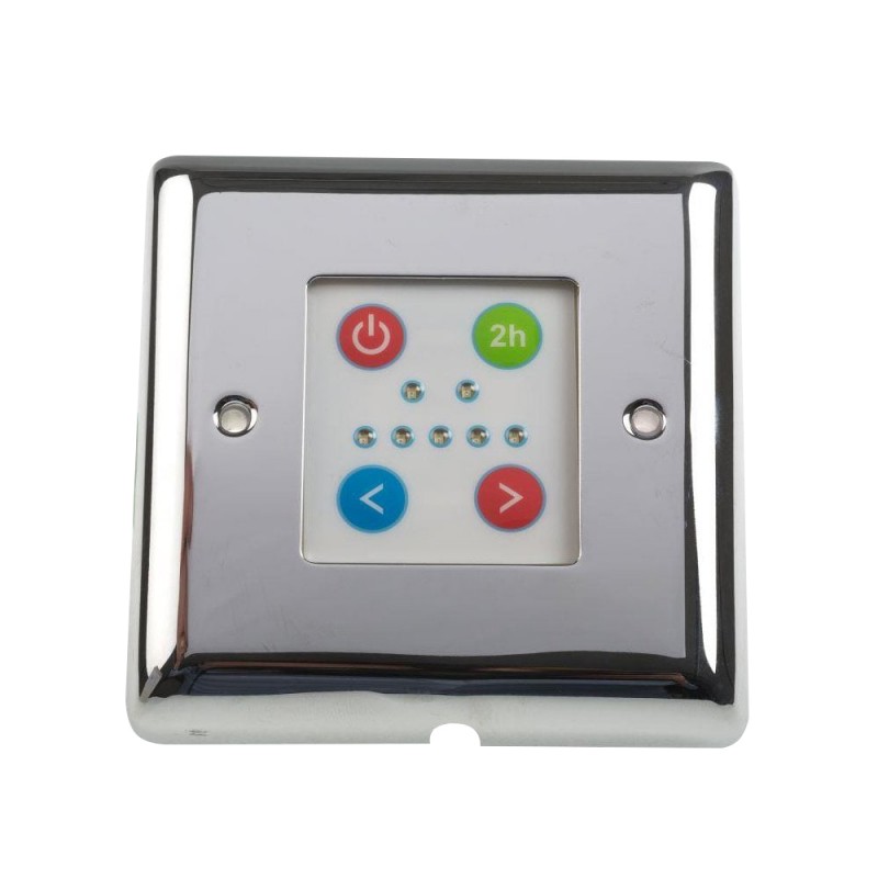 Chrome Wall Controller for Electric Towel Rails with Run-back Timer