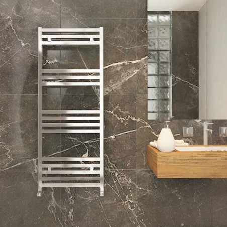 Carisa Fame Polished Aluminium Designer Towel Rail - 500 x 1220mm