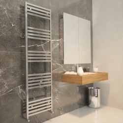 Carisa Fame Polished Aluminium Designer Towel Rail - 500 x 1740mm - Installed