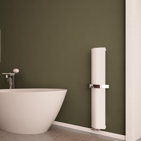 Carisa Nixie Bath White Aluminium Designer Towel Rail - 205 x 1200mm