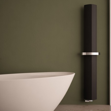Carisa Nixie Bath Black Aluminium Designer Towel Rail - 205 x 1800mm