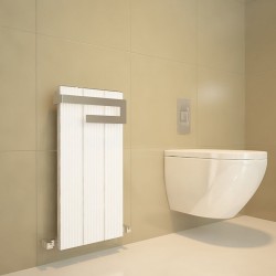 Carisa Elvino Bath White Designer Towel Rail - 370 x 800mm