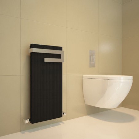 Carisa Elvino Bath Black Designer Towel Rail - 370 x 800mm