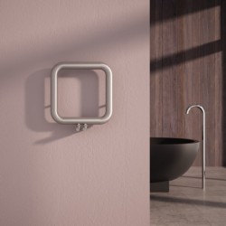 Carisa Baro Brushed Stainless Designer Towel Rail - 500 x 500mm - Installed