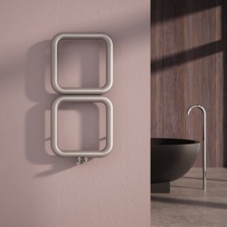 Carisa Baro Brushed Stainless Designer Towel Rail - 500 x 1000mm - Installed
