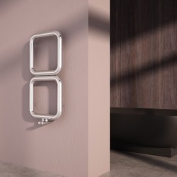 Carisa Baro Polished Stainless Designer Towel Rail - 500 x 1000mm - Installed