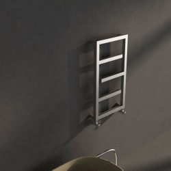 Carisa Eclipse Brushed Stainless Steel Designer Towel Rail - 500 x 880mm - Installed
