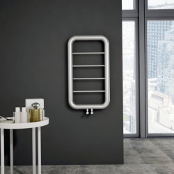 Carisa Paros Brushed Stainless Steel Designer Towel Rail - 500 x 900mm - Installed