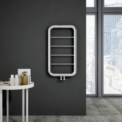 Carisa Aren Brushed Stainless Steel Designer Towel Rail - 500 x 900mm - Installed