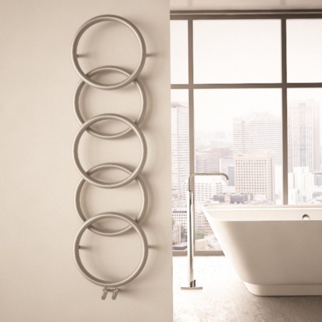 Carisa Halo Brushed Stainless Steel Designer Towel Rail - 400 x 1470mm