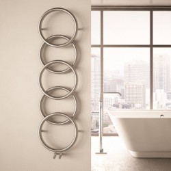 Carisa Halo Polished Stainless Steel Designer Towel Rail - 400 x 1470mm - Installed