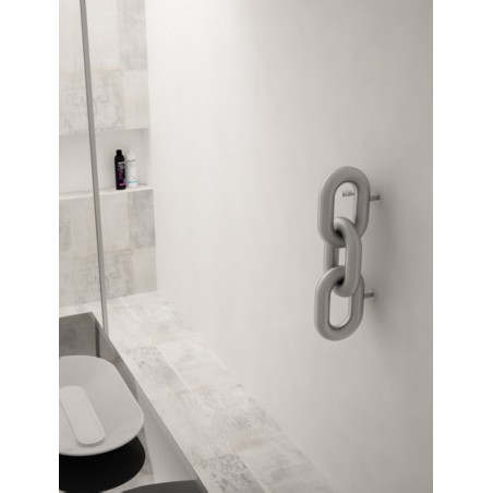 Carisa Link Brushed Stainless Steel Designer Towel Rail - 240 x 830mm