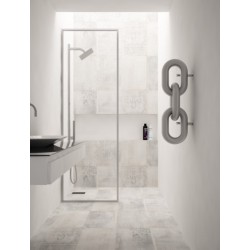 Carisa Link Brushed Stainless Steel Designer Towel Rail - 240 x 830mm - Installed