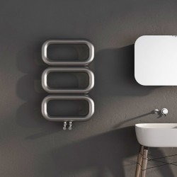Carisa Talent Brushed Stainless Steel Designer Towel Rail - 500 x 780mm - Installed