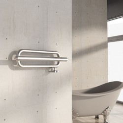 Carisa Swing Brushed Stainless Steel Designer Towel Rail - 1000 x 250mm - Installed