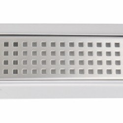 Rectangular Stainless Steel Wet Room Drains - Square Patterned Design