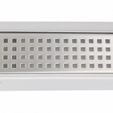 Rectangular Stainless Steel Wet Room Drains - Square Patterned Design