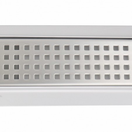 Rectangular Stainless Steel Wet Room Drains - Square Patterned Design