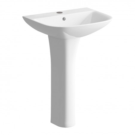 Parma 560mm(w) x 450mm(d) 1 Tap Hole Basin & Full Pedestal