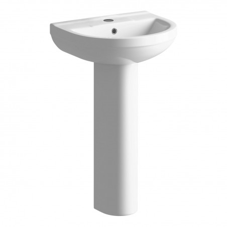 Palermo 500mm(w) x 390mm(h) 1 Tap Hole Basin & Full Pedestal