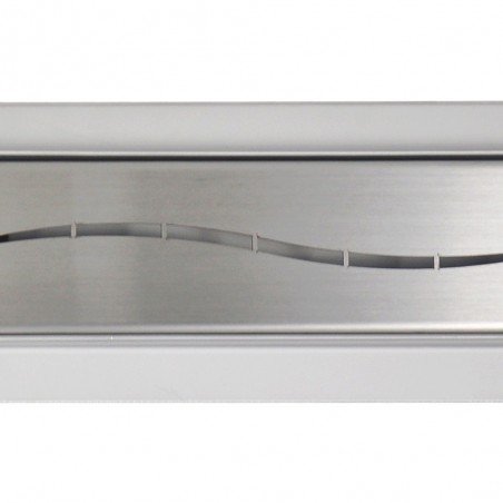 Rectangular Stainless Steel Wet Room Drains - Long Wave Design