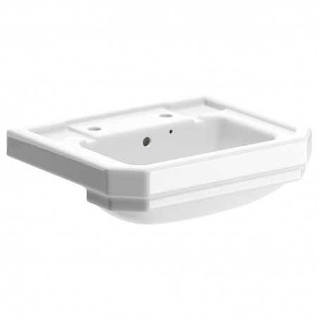 Bari 500mm(w) x 450mm(h) 2 Tap Hole Semi Recessed Basin