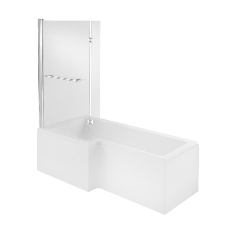 L & P Shape 700mm End Bath Panel - White