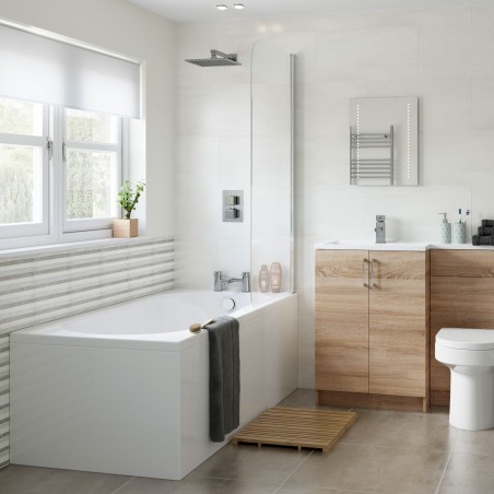 One-Piece 1810mm(w) x 810mm(d) Bath Panel - White Gloss