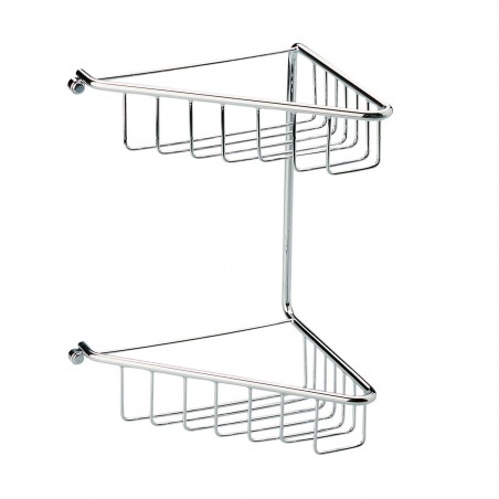 Crux 2-Tier Corner Shower Caddy - Chrome