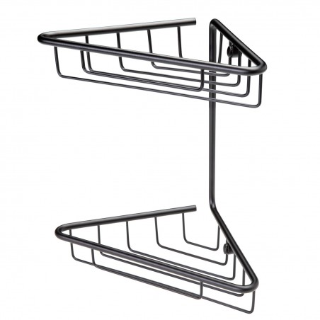Crux 2-Tier Corner Shower Storage - Black