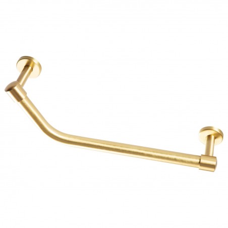 Angled 475mm Grab Rail - Brushed Brass