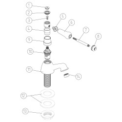 Gallileo Basin Pillar Taps - Chrome