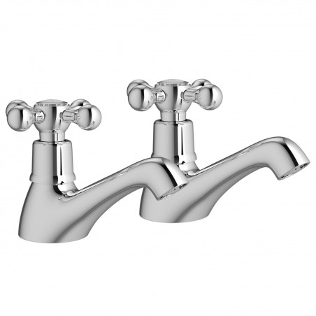 Enable Basin Pillar Taps - Chrome