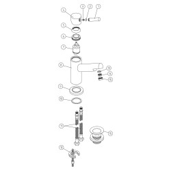 Zenyatta Basin Mixer With Click-Clack Waste - Chrome