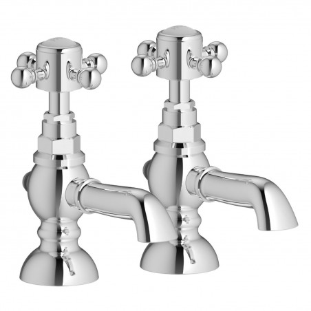 Justify Basin Pillar Taps - Chrome
