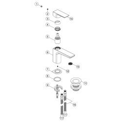 Marengo Mono Cloakroom Basin Tap - Matt Black