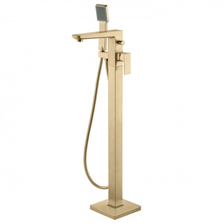Marengo Floor Standing Bath/Shower Mixer - Brushed Brass
